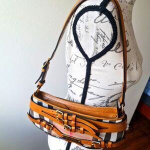 Burberry House Check Bridle Mini Parmoor Shoulder Bag Brown